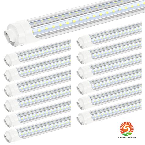 25 Pack 6ft T8 T5 Led Replacement Tubes Light With Dual Rows SMD2835 V Shaped Bulbs For Cooler ...