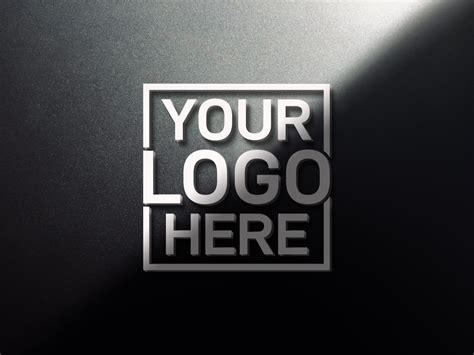 3D Dark Logo Mockup – GraphicsFamily