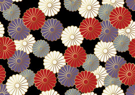 Seamless chrysanthemum pattern in the Japanese traditional style ...