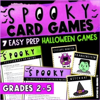 Halloween Games - Spooky Scary Halloween Activities with Cards | TPT