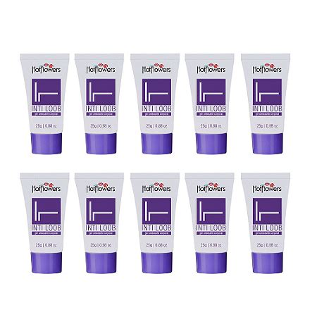 INTI LOOB (Gel umectante corporal 25g) - Kit c/10 Und. Hot Flowers - HM Distribuidora