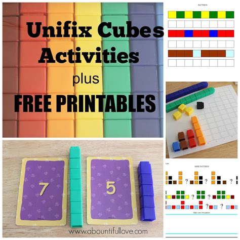 Unifix Cubes Activities plus Free Printables - A Bountiful Love