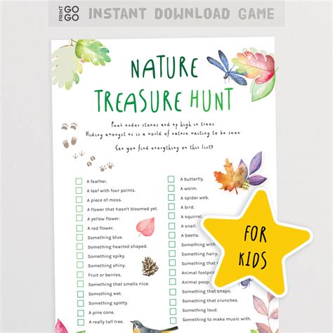 Treasure Hunts - Fun and Whimsical Themed Scavenger Hunts for Kids – Print GoGo