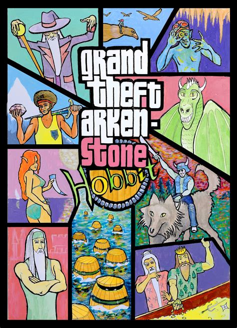 ArtStation - GTA Hobbit. A parody poster