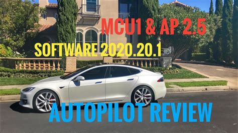 Tesla Model S P100D Performance Autopilot Drive software update 2020.20.1 MCU1 and AP 2.5 ...