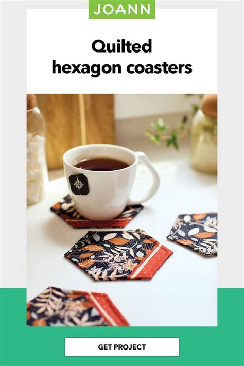 How To Make Quilted Hexagon Coasters | Hexagon coasters, Quilted coasters, Diy crafts for gifts