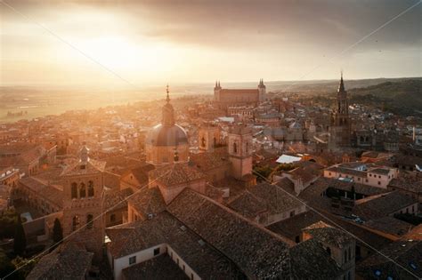 Aerial view of Toledo skyline sunset – Songquan Photography