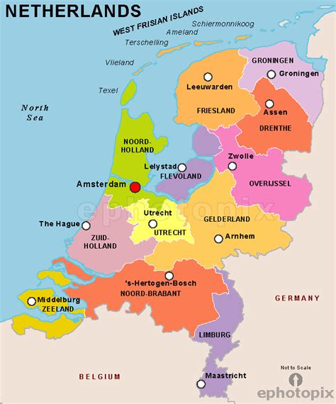 Provinces of the Netherlands Map