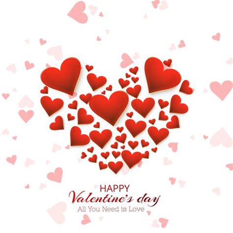 Beautiful heart valentine's day card design 244005 Vector Art at Vecteezy