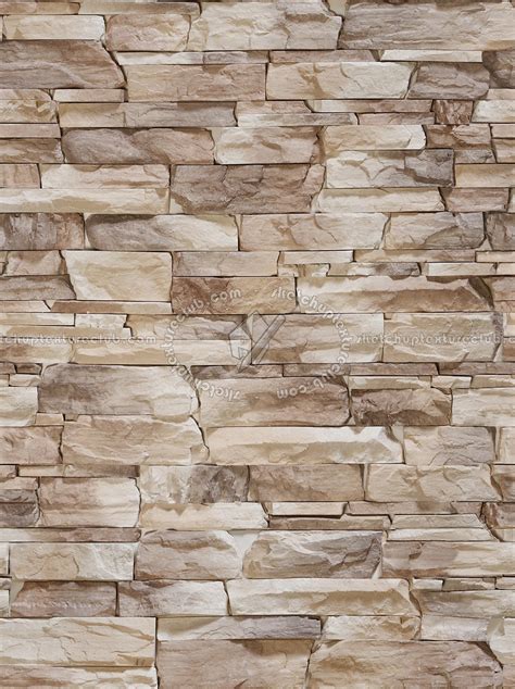 Wall cladding stone mixed size seamless 08003