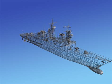 Spruance Klasse DD975 USS Obrien 3D-Modell $129 - .3dm .3ds .unknown ...