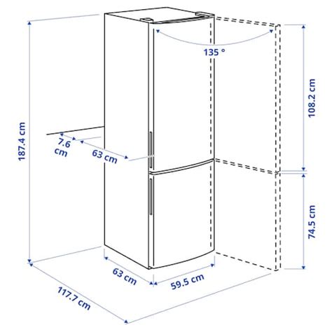 MEDGÅNG fridge/freezer, IKEA 500 freestanding/stainless steel, 219/83 l - IKEA