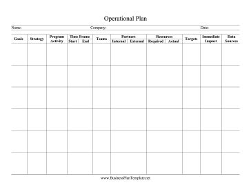 Operational Plan