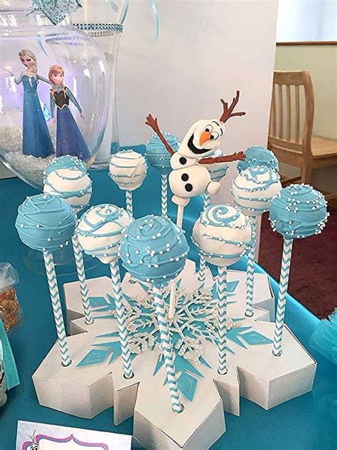 déco anniversaire 1 an thème La Reine des Neiges sucettes | Frozen themed birthday party, Disney ...