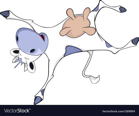 Blue cow cartoon Royalty Free Vector Image - VectorStock