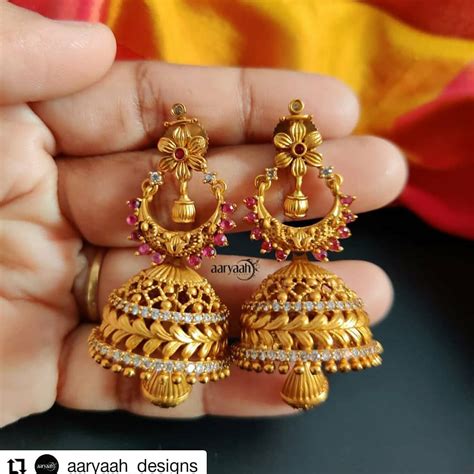 Shop All the Beautiful Antique Jhumka Designs Here • South India Jewels ...