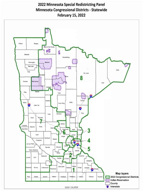 Minnesota Congressional Districts Map 2022 | PDF