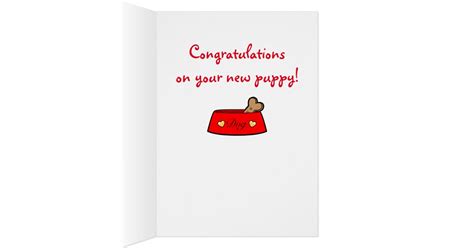 Congratulations on Your New Puppy with Dog House Card | Zazzle