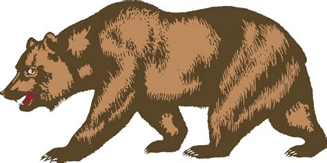 Clipart - Flag of California - Bear