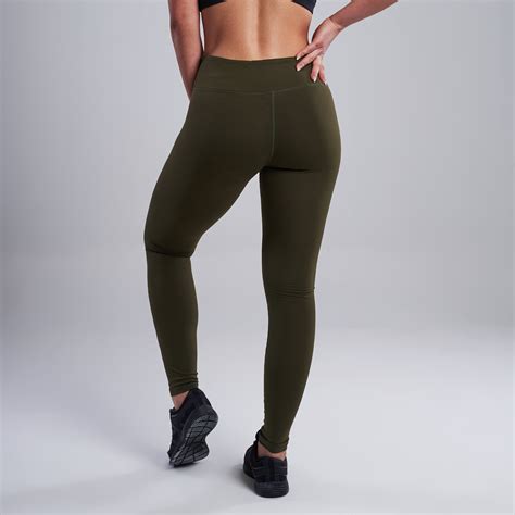 Juno Strip Gym Leggings in Khaki