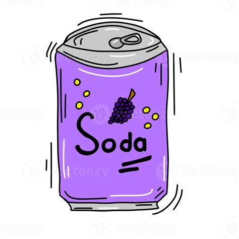 lata de refresco de doodle de dibujos animados de colores 9343438 PNG