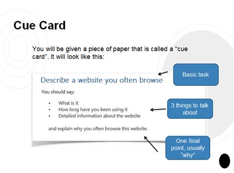 ielts cue card explained - TED IELTS