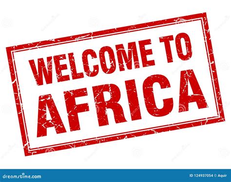 Welcome to Africa stamp stock vector. Illustration of circle - 124937054