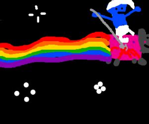 Smurfs Capture Nyan Cat - Drawception