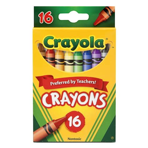 Crayola Regular-Size Crayons, 16 Colors Per Box, Set Of 8 Boxes - Walmart.com - Walmart.com