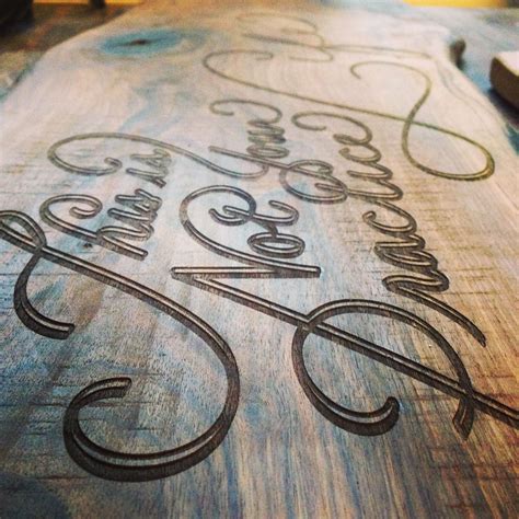 Laser etched quote into hard wood www.goodempire.com | Laser etching ...