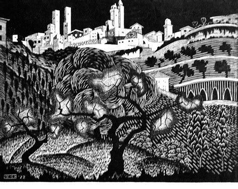 San Gimignano (Italy) (1922) - Maurits Cornelis Escher (18… | Flickr