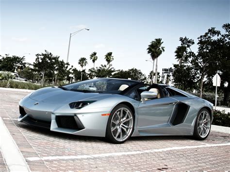 2014, Lamborghini, Aventador, Roadster, Supercar, Silver Wallpapers HD ...