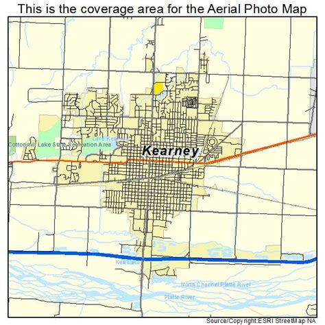 Aerial Photography Map of Kearney, NE Nebraska