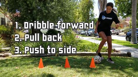 3 Cone Soccer Drills - Dribble in every direction - YouTube