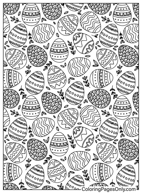 Easter Eggs Coloring Page JPG - Free Printable Coloring Pages