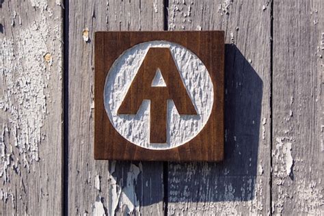 Appalachian Trail Sign Hand Carved Wood AT Symbol Hiking | Etsy