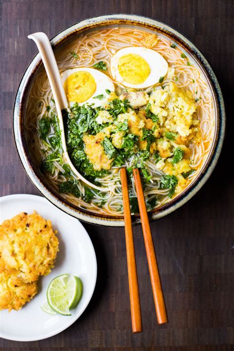 Mohinga (Burmese Rice Noodle Soup) | Breakfast soup, Asian breakfast, Rice noodle soups