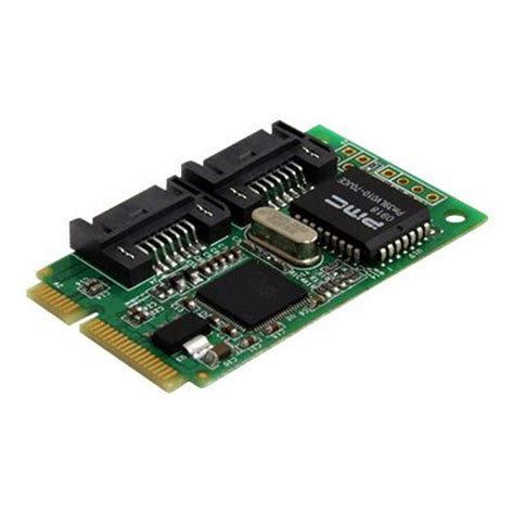 StarTech.com 2 Port Mini PCI Express Internal SATA II Controller Card - Storage controller - 2 ...