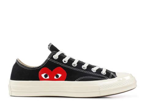 Buy Comme des Garcons PLAY x Converse Chuck Taylor Black Low Online in ...