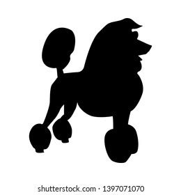 Silhouette Image Poodle Dog Stock Vector (Royalty Free) 182842994