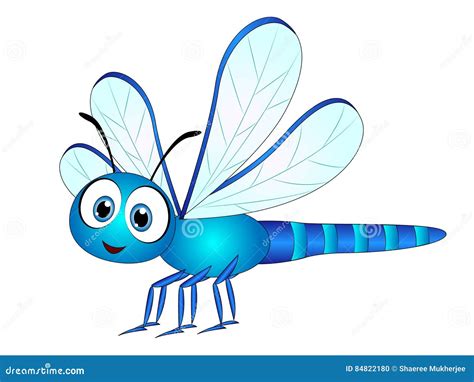 Cartoon Dragonfly Clip Art stock vector. Illustration of science - 84822180