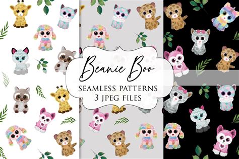 Beanie Boo Seamless Digital Pattern Graphic by nancydzines · Creative Fabrica