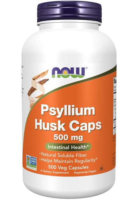 NOW Psyllium Husk Caps 500 mg – Supplement First