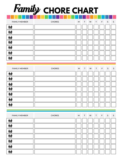 Family Chore Chart PDF Instant Download 8.5x11 | Etsy in 2021 | Family chore charts, Chore chart ...