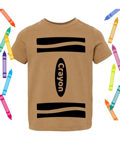 Kid's Crayon Shirt Costume Favorite Color Funny Tee - Etsy