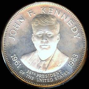 1967 John F. Kennedy Presidential Coin Medal (Franklin Mint) Silver