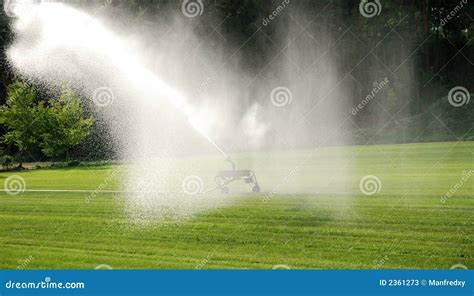 Irrigate lawn stock image. Image of growing, drop, outdoor - 2361273