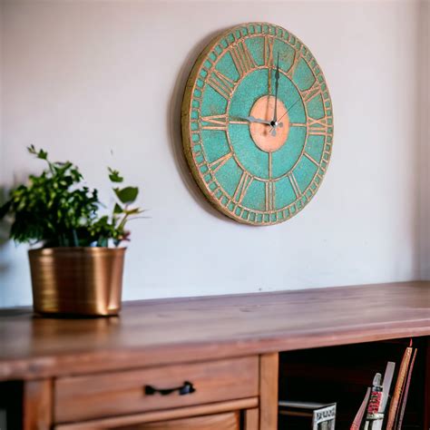 Copper Wall Clock Wall Clock With Numbers Unique Handmade - Etsy