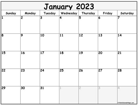 January 2023 calendar | free printable calendar