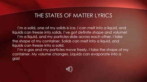 The States of Matter Song - YouTube